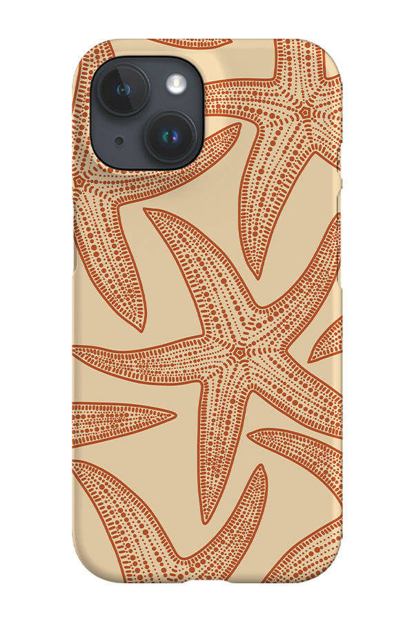 Oversized Starfish Phone Case (Beige Burnt Orange) | Harper & Blake