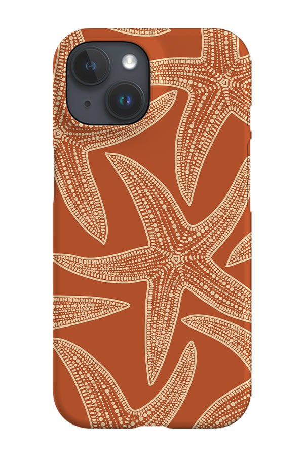 Oversized Starfish Phone Case (Burnt Orange Beige) | Harper & Blake