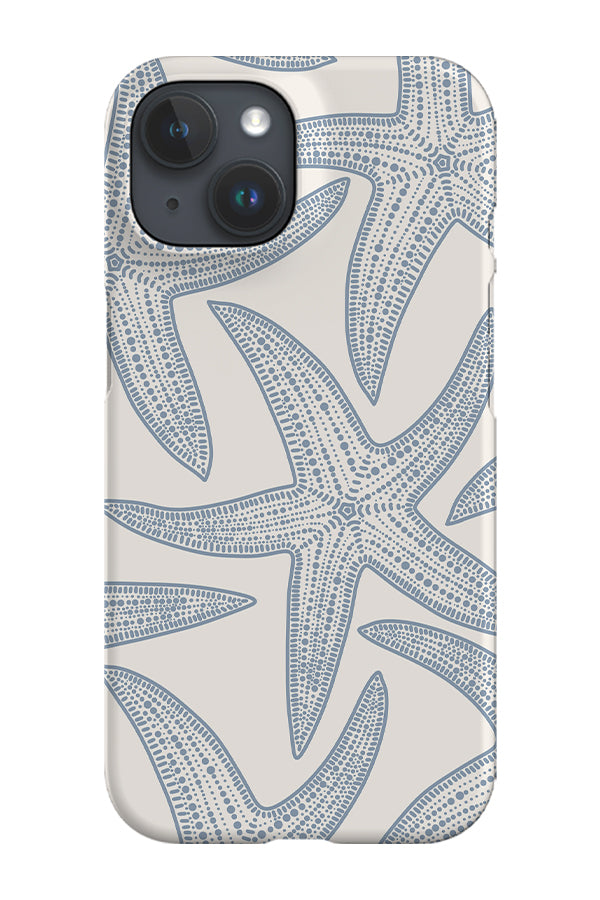 Oversized Starfish Phone Case (Ivory Dusty Blue) | Harper & Blake