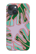 Tropical Monstera Phone Case (Peach)