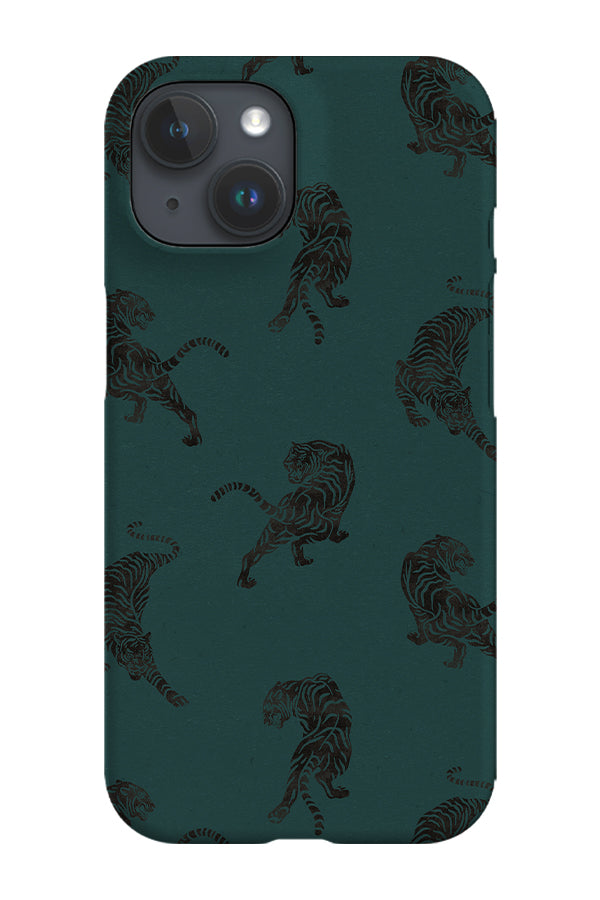 Tiger Stencil Cutout Phone Case (Green) | Harper & Blake