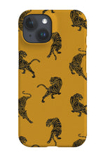 Tiger Stencil Cutout Phone Case (Yellow)