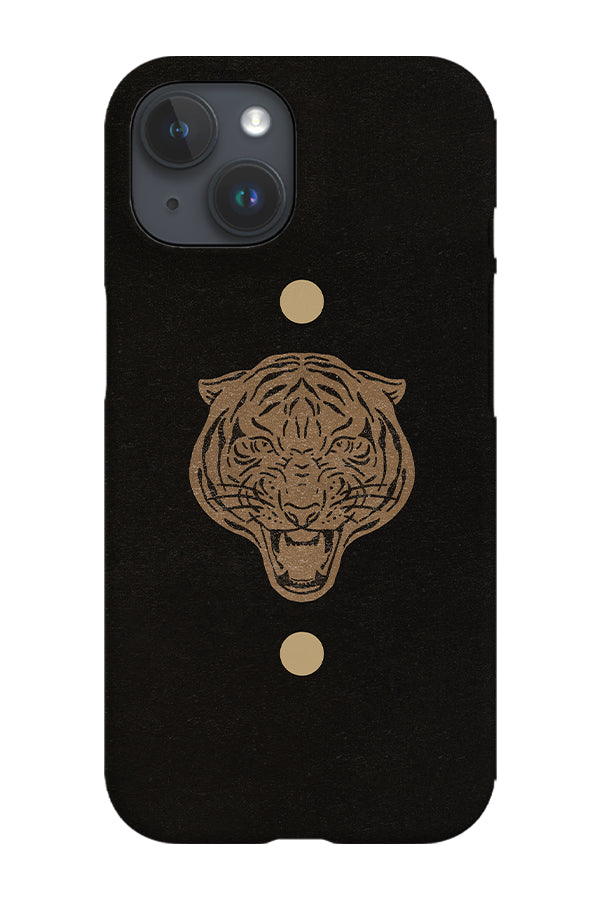 Small Tiger Stencil Head Phone Case (Black Yellow) | Harper & Blake