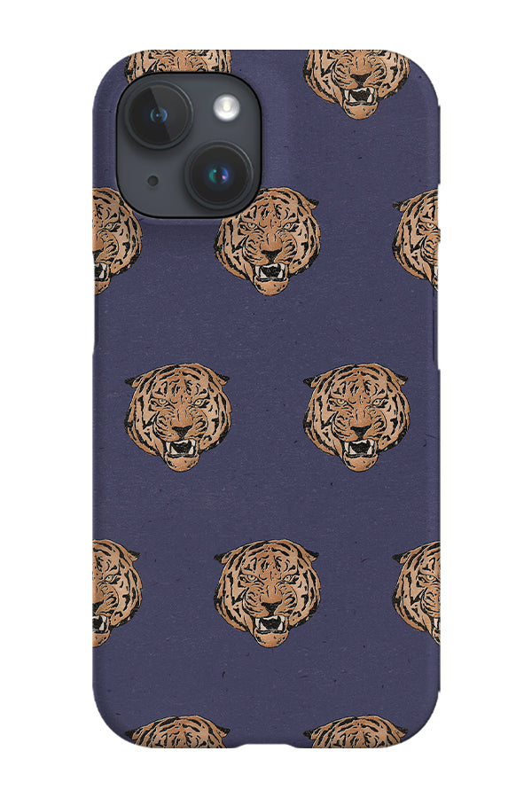 Retro Tiger Head Phone Case (Purple)