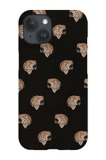 Retro Tiger Head Side View Phone Case (Black)