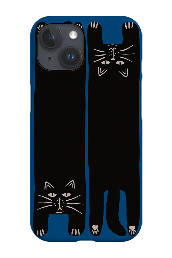 Two Cats Phone Case (Blue) | Harper & Blake