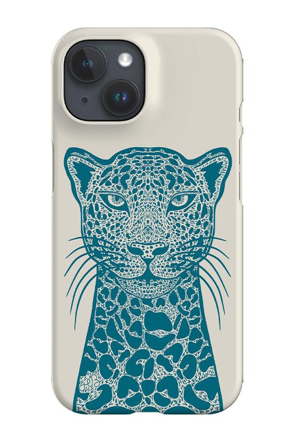 Two Tone Cheetah Phone Case (Beige Blue) | Harper & Blake