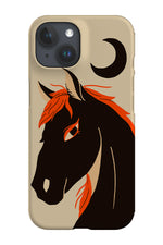 Up Close Horse Bold Phone Case (Beige Orange)