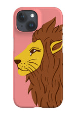 Up Close Lion Phone Case (Pink)