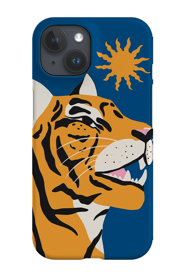 Up Close Tiger Phone Case (Blue) | Harper & Blake