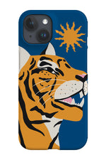 Up Close Tiger Phone Case (Blue)