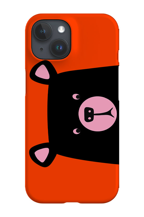 Up Close Bear Phone Case (Red) | Harper & Blake