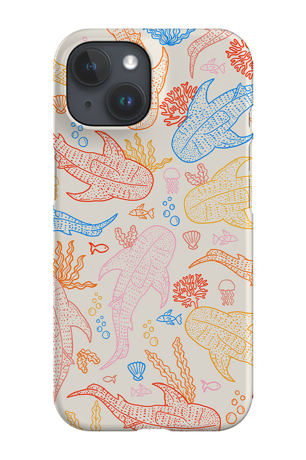 Whale Shark Scatter Coral Reef Phone Case (Bright) | Harper & Blake