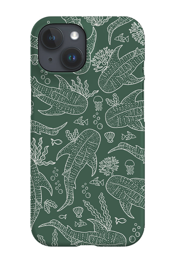 Whale Shark Scatter Coral Reef Phone Case (Khaki) | Harper & Blake
