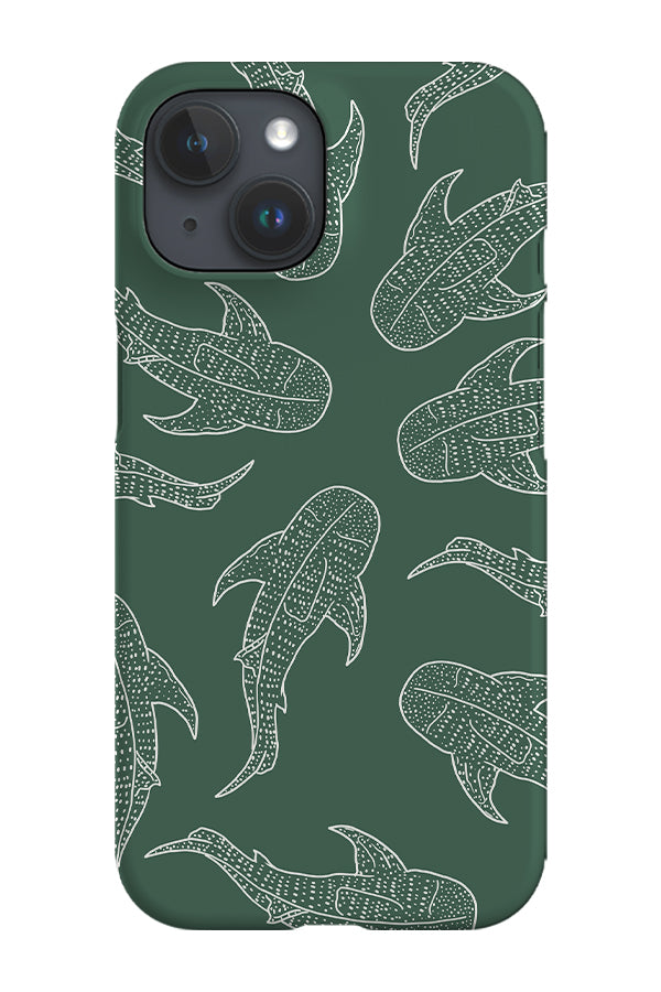 Whale Shark Scatter Phone Case (Khaki) | Harper & Blake