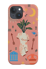 Ancient Greek Tattoo Phone Case (Peach)