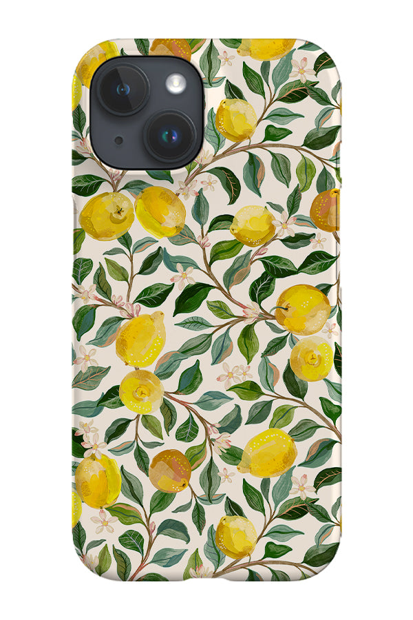 Luscious Lemons By Rebecca Elfast Phone Case (Beige) | Harper & Blake