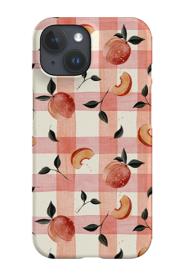 Retro Kitchen Peaches Gingham By Rebecca Elfast Phone Case (Pink) | Harper & Blake