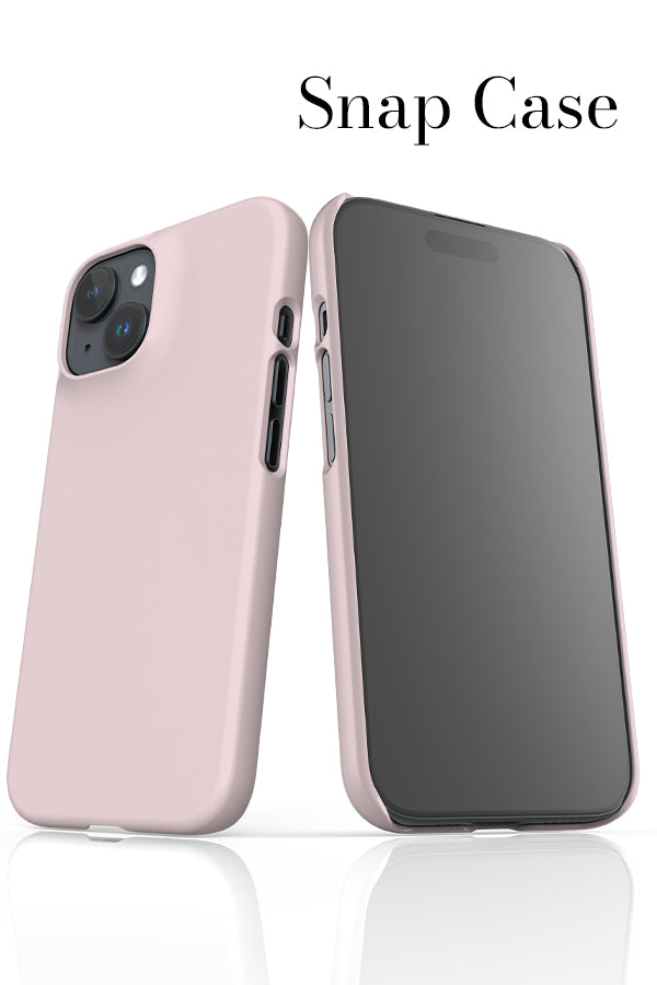 Pastel Pink Plain Block Colour iPhone Snap Case | Harper & Blake