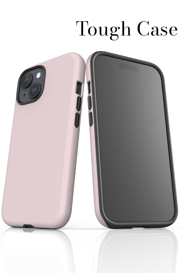 Pastel Pink Plain Block Colour iPhone Tough Case | Harper & Blake