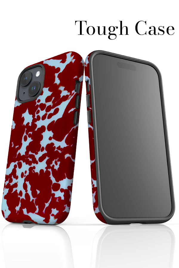 Tortoise Print iPhone Tough Phone Case (Red)