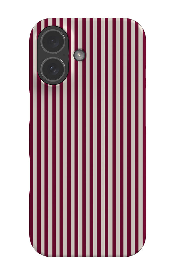 Line Study stripe snap phone case with a red and white linear pattern
