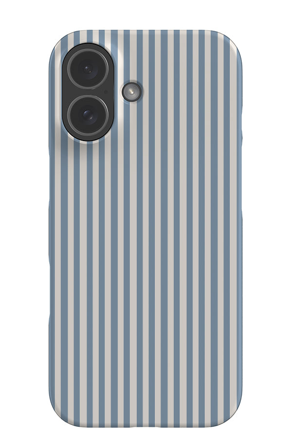 Line Study stripe snap phone case with white and blue linear pattern