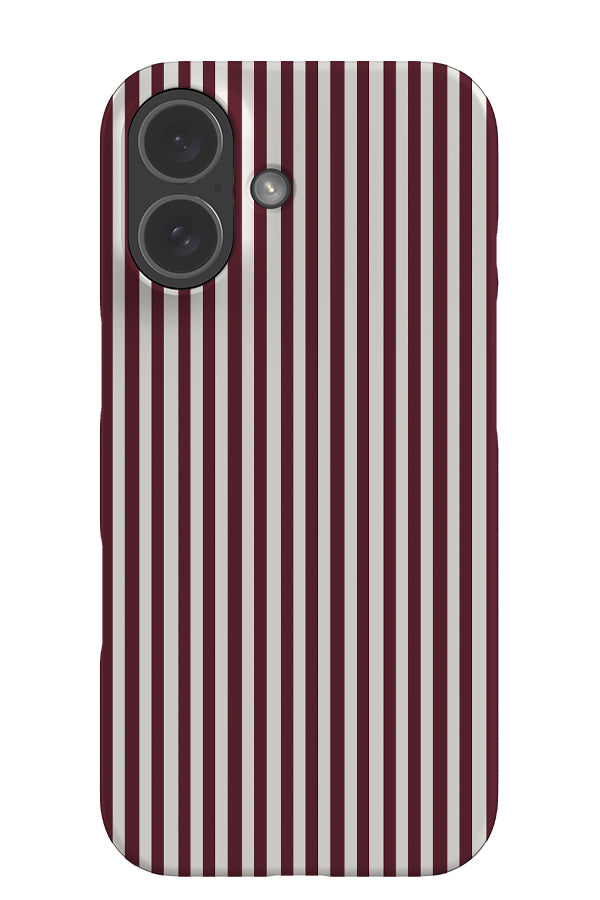 Line Study stripe snap phone case with a white and red linear pattern