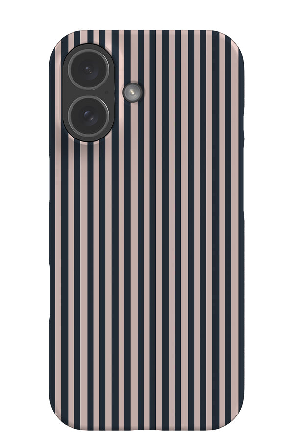 Line Study stripe snap phone case with a dark blue and pinke linear pattern