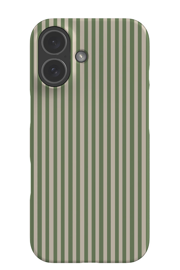 line study stripes snap phone case with green and beige vertical stripes