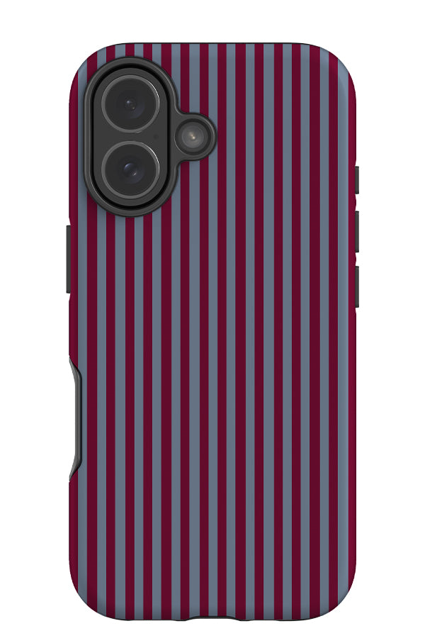 Line Study stripe tough phone case with a red and blue linear pattern
