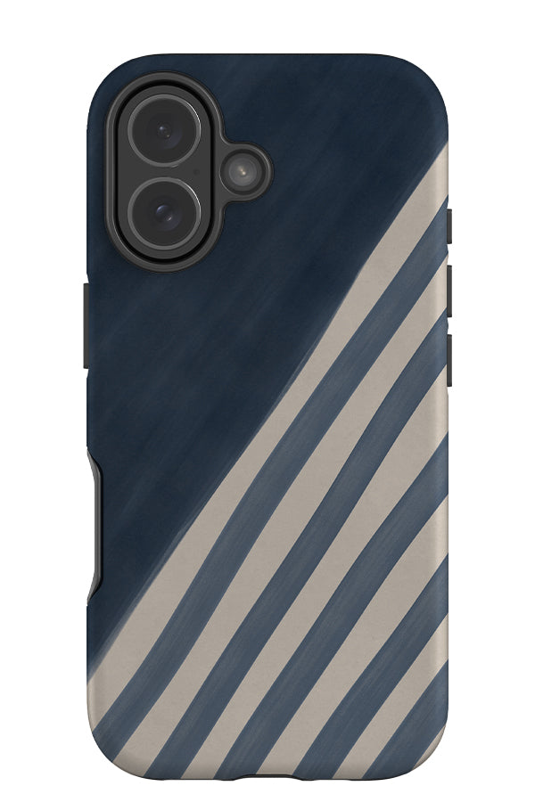 marker block stripes tough phone case with a diagonal blue colourful and diagonal stripes