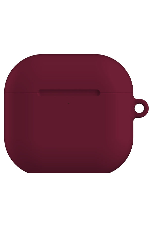 plain block airpod gen 4 case with a dark red base
