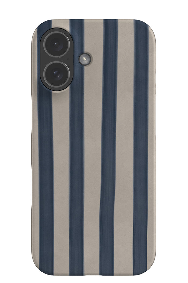 quiet marker line snap phone case with a hand drawn blue and beige linear pattern