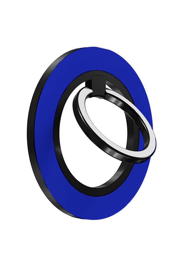 Still tone magnetic phone ring angle detail with a plain single blue colour base