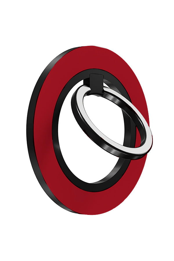 Still tone magnetic phone ring holder angle with a plain single colour red base