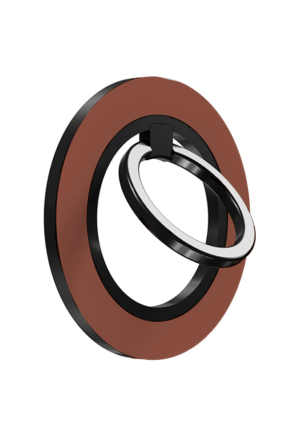 still tone magnetic phone ring holder angle detail with a single colour brown base