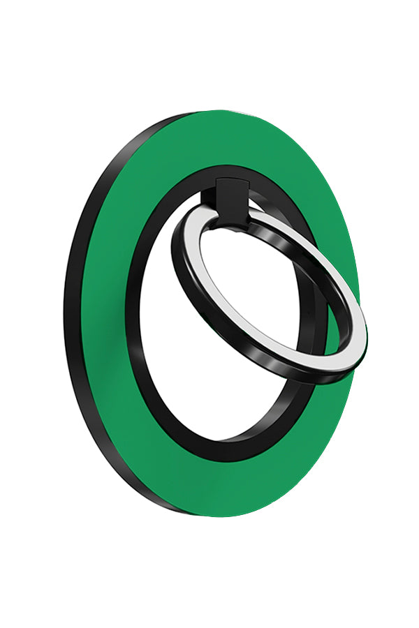 Still tone magnetic phone ring angle detail with a plain single green colour base