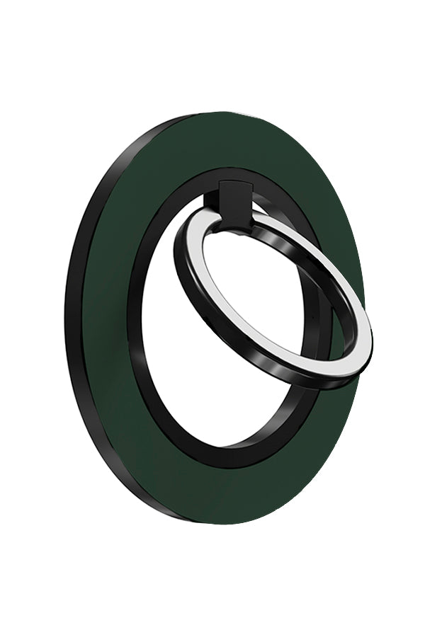 still tone magnetic phone ring holder angle with a plain single colour dark green base