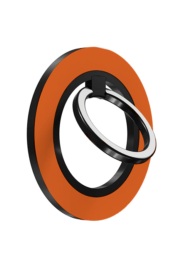 still tone magnetic phone ring holder angle with a plain single colour orange base
