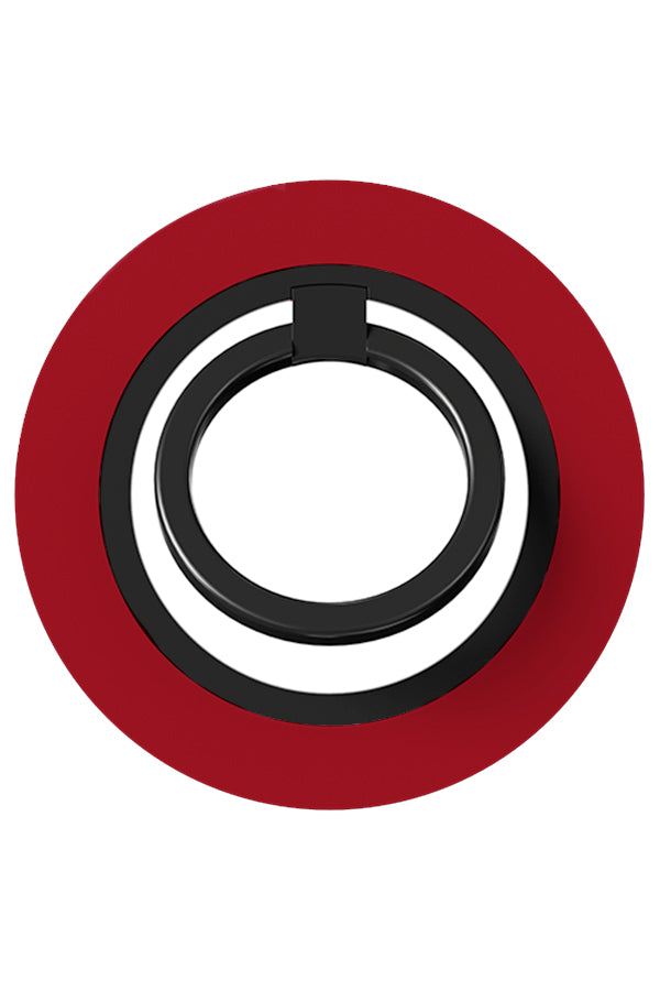 Still tone magnetic phone ring holder with a plain single colour red base