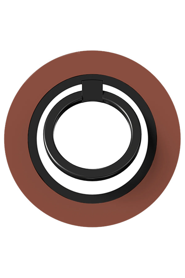 still tone magnetic phone ring holder with a single colour brown base