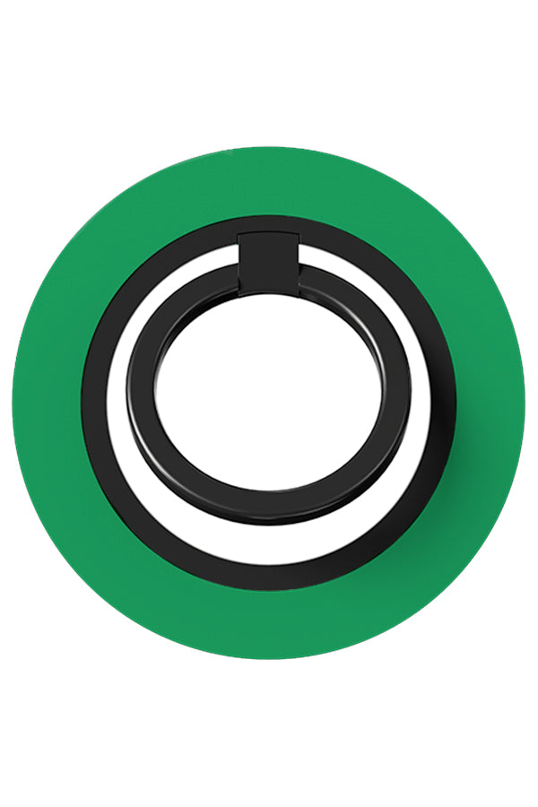 Still tone magnetic phone ring with a plain single green colour base