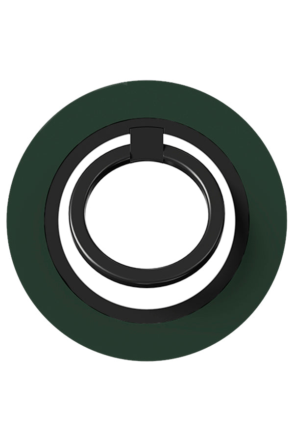 still tone magnetic phone ring holder with a plain single colour dark green base