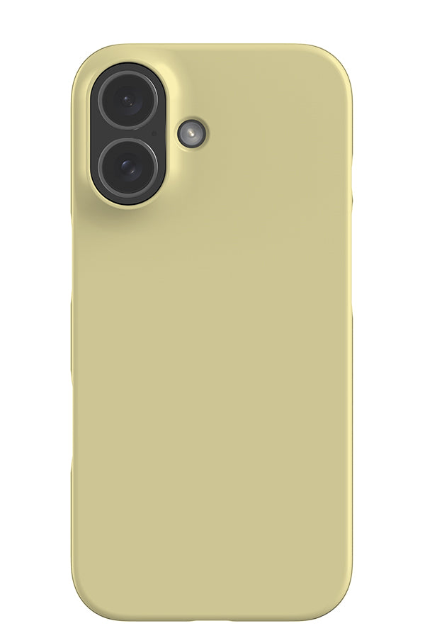 still tone snap phone case with a plain banana yellow single colour