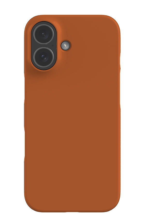 still tone snap phone case with a plain dark orange single colour