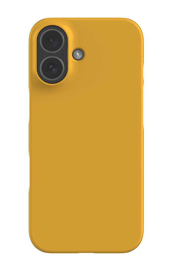 still tone snap phone case with a plain yellow single colour