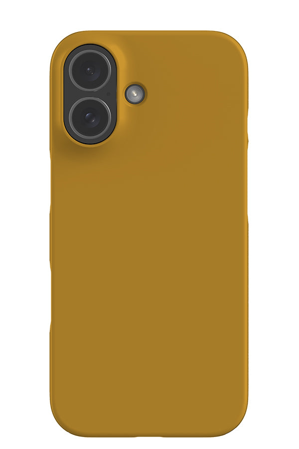 still tone snap phone case with a plain dark yellow single colour