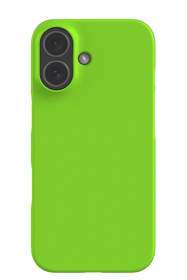 still tone snap phone case with a plain bright green single colour