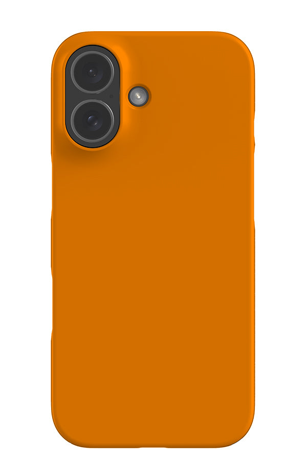 still tone snap phone case with a plain orange single colour